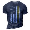 Best Bonus Dad Ever With Us American Flag 3D Print Casual Tshirt Navy Blue