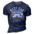 Best Dad Ever Fathers Day Gift 3D Print Casual Tshirt Navy Blue