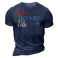 Best Jack-A-Bee Dad Ever Retro Vintage 3D Print Casual Tshirt Navy Blue