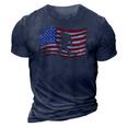 Bigfoot American Flag Sasquatch 4Th July Gift 3D Print Casual Tshirt Navy Blue