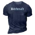 Bitchcraft Practice Of Being A Bitch 3D Print Casual Tshirt Navy Blue