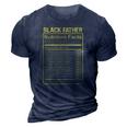 Black Father Fathers Day King Nutrition Facts Dad 3D Print Casual Tshirt Navy Blue
