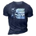 Body Under Construction Mind On A Mission Fitness Lovers 3D Print Casual Tshirt Navy Blue