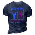 Buck Or Doe Gender Reveal Party 3D Print Casual Tshirt Navy Blue