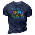 Camper Kids Birthday 6 Years Old Camping 6Th B-Day Funny 3D Print Casual Tshirt Navy Blue