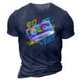 Cassette Tape Party Retro 90S Music Costume 90S Vibe 3D Print Casual Tshirt Navy Blue
