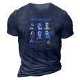 Choose Your Fighter Triple Jump 3D Print Casual Tshirt Navy Blue