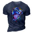 Colorful Pit-Bull Terrier Dog Love-R Dad Mom Boy Girl Funny T-Shirt 3D Print Casual Tshirt Navy Blue