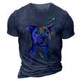 Colorful Pit-Bull Terrier Dog Love-R Dad Mom Boy Girl T-Shirt 3D Print Casual Tshirt Navy Blue
