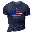 Combined American Canadian Flag Usa Canada Maple Leaf 3D Print Casual Tshirt Navy Blue