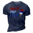 Coolest Pop Ever Ice Cream America 4Th Of July 3D Print Casual Tshirt Navy Blue