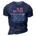 Dad No Matter How Hard Life Gets At Least Happy Fathers Day 3D Print Casual Tshirt Navy Blue