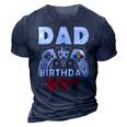 Dad Of Birthday Boy Time To Level Up Video Game Birthday 3D Print Casual Tshirt Navy Blue