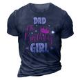 Dad Of The Birthday Girl Cute Pink Matching Family 3D Print Casual Tshirt Navy Blue