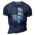 Dada Gift America Flag Gift For Men Fathers Day 3D Print Casual Tshirt Navy Blue