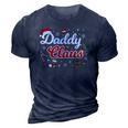 Daddy Claus Dad Merry Xmas Santa Matching Family Group Cute 3D Print Casual Tshirt Navy Blue
