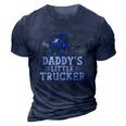 Daddys Little Trucker Truck Driver Trucking Boys Girls 3D Print Casual Tshirt Navy Blue