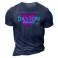 Dayton Ohio Triangle Souvenirs City Lover Gift 3D Print Casual Tshirt Navy Blue