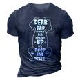 Dear Dad Thanks For Picking Up My Poop Happy Fathers Day Dog 3D Print Casual Tshirt Navy Blue