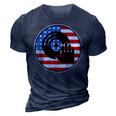 Dj Player Dad Disc Jockey Us Flag 4Th Of July Mens Gift V2 3D Print Casual Tshirt Navy Blue