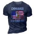Dog Owner Us Flag 4Th Of July Fathers Day Chihuahua Dad 3D Print Casual Tshirt Navy Blue