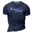 Echale Ganas Rose Vintage Retro Mexican Quote 3D Print Casual Tshirt Navy Blue