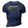 Elbert Name Gift Elbert Facts 3D Print Casual Tshirt Navy Blue