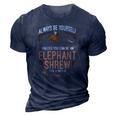 Elephant Shrew Gift Sengi Cute Jumping Mouse 3D Print Casual Tshirt Navy Blue