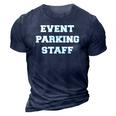 Event Parking Staff Attendant Traffic Control 3D Print Casual Tshirt Navy Blue