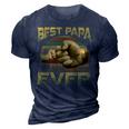 Father Grandpa Best Papa Ever Retro Vintage 54 Family Dad 3D Print Casual Tshirt Navy Blue