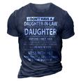 Father Grandpa I Dont Have A Step Daughter I Have A Freaking Awesome Daughter 165 Family Dad 3D Print Casual Tshirt Navy Blue