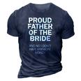 Father Of The Bride Rehearsal Party Dad Of The Bride 3D Print Casual Tshirt Navy Blue