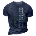 Fathers Day Best Dad Ever With Us American Flag V2 3D Print Casual Tshirt Navy Blue