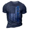Fathers Day Best Dad Ever With Us American Flag V2 3D Print Casual Tshirt Navy Blue