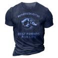 Fathers Day - Father Daughter Friends Fist Bump 3D Print Casual Tshirt Navy Blue