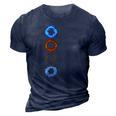 Four Elements Air Earth Fire Water Ancient Alchemy Symbols 3D Print Casual Tshirt Navy Blue