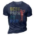 Funny Best Papa By Par Fathers Day Golf Gift Grandpa 3D Print Casual Tshirt Navy Blue