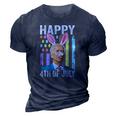 Funny Biden Happy 4Th Of July Confused Easter Biden Bunny 3D Print Casual Tshirt Navy Blue