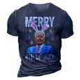 Funny Bunny Joe Biden 4Th Of July Happy Easter Day V2 3D Print Casual Tshirt Navy Blue