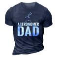 Funny Distressed Retro Vintage Telescope Star Astronomy 3D Print Casual Tshirt Navy Blue