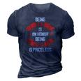 Funny Fathers Day Grandpa Being Papa Is Priceless Fun 3D Print Casual Tshirt Navy Blue