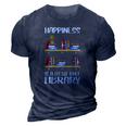 Funny Library Gift For Men Women Cool Little Free Library 3D Print Casual Tshirt Navy Blue