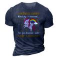 Funny Unicorn Kind Rainbow Graphic Plus Size 3D Print Casual Tshirt Navy Blue