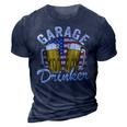 Garage Drinker 4Th Of July American Flag Dad Mens Garage V2V3 3D Print Casual Tshirt Navy Blue