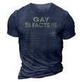 Gay Name Gift Gay Facts 3D Print Casual Tshirt Navy Blue