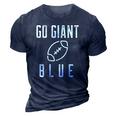 Go Giant Blue New York Football 3D Print Casual Tshirt Navy Blue