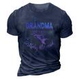 Grandma Of The Birthday Mermaid Family Matching Granny 3D Print Casual Tshirt Navy Blue