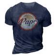 Graphic 365 Papo Vintage Retro Fathers Day Funny Men Gift 3D Print Casual Tshirt Navy Blue
