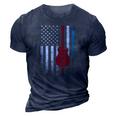 Guitar Music Musician 4Th Of July American Flag Usa America 3D Print Casual Tshirt Navy Blue