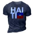 Haiti Flag Haiti Nationalist Haitian 3D Print Casual Tshirt Navy Blue